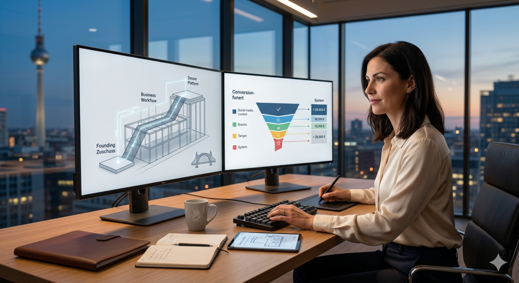 Business Engineerin beim TONNIKUM® für die rissfreie Existenzgründungsberatung im Bereich Projektmanagement inklusive Workflow-Statik und 100% AVGS-Förderung